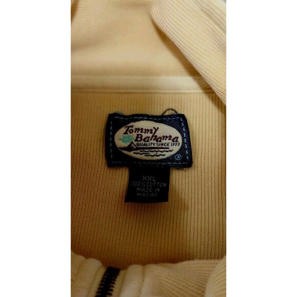 Vintage Tommy Bahama Men’s XXL Yellow 1/4 Zip Cotton Sweatshirt Pullover EUC - Picture 10 of 10